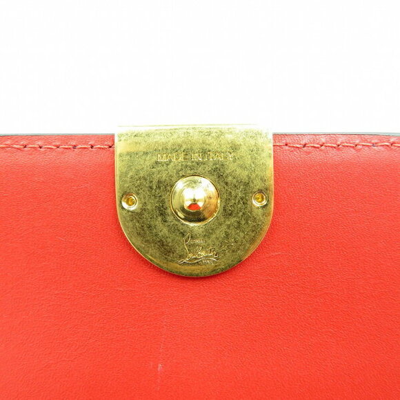 Christian Louboutin Eliza Compact Wallet leather blue red tri fold - Picture 8 of 8